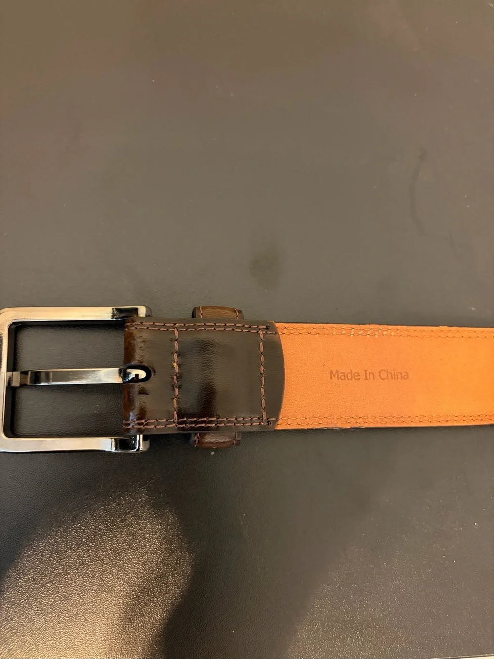 Johnston and Murphy Classic Brown Leather Men’s Belt